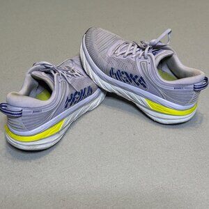 Hoka Bondi 7 Running Shoes Purple/Lavender Yellow Athletic Low Women’s Size 9.5